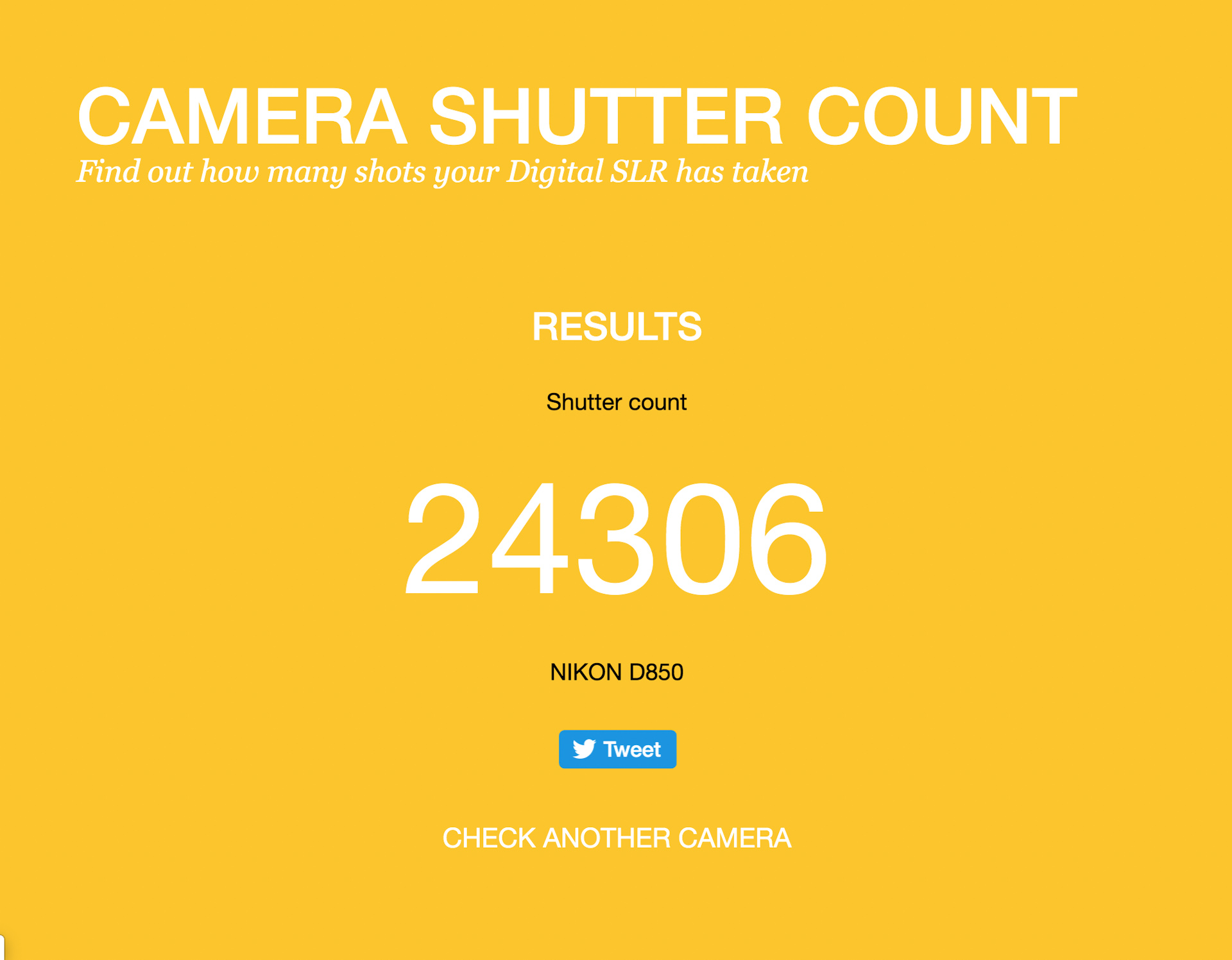 Shutter Count Canon 800d